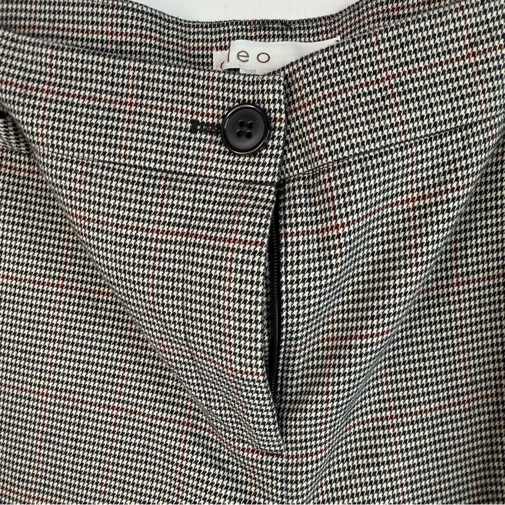Cleo trousers, pants, houndstooth, black cream, white red Checkered Pants - Picture 7 of 12